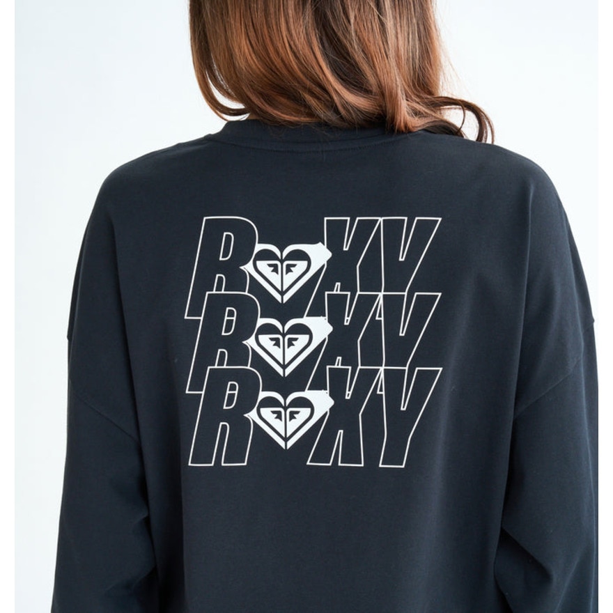 ロキシー（ROXY）（レディース）TRIPLE HEARTS L/S TEE フィットネス 長袖Tシャツ 25FWRLT254542BLK