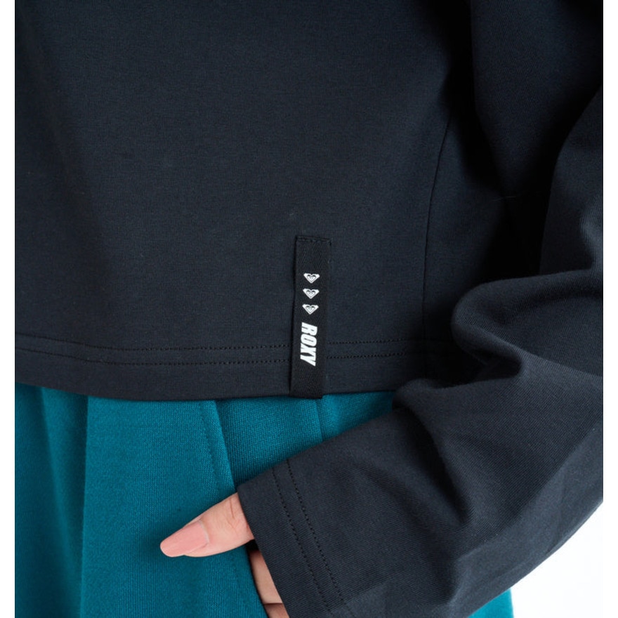 ロキシー（ROXY）（レディース）TRIPLE HEARTS L/S TEE フィットネス 長袖Tシャツ 25FWRLT254542BLK