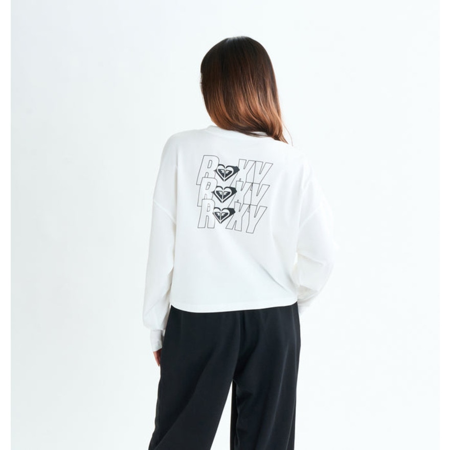 ロキシー（ROXY）（レディース）TRIPLE HEARTS L/S TEE フィットネス 長袖Tシャツ 25FWRLT254542WHT