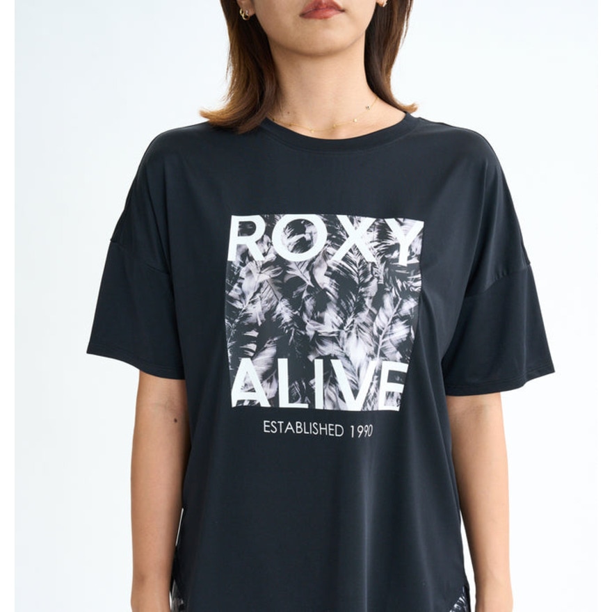 ロキシー（ROXY）（レディース）HAVE A GREAT DAY フィットネス 半袖Tシャツ 25FWRST254522BLK
