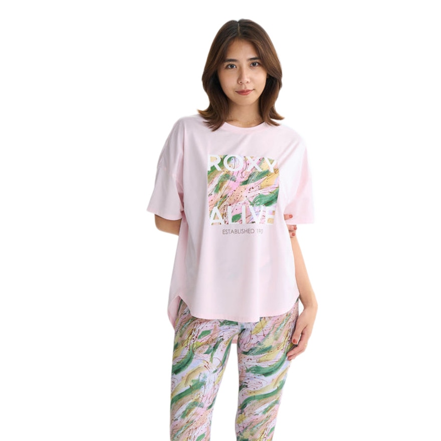 ロキシー（ROXY）（レディース）HAVE A GREAT DAY フィットネス 半袖Tシャツ 25FWRST254522PNK