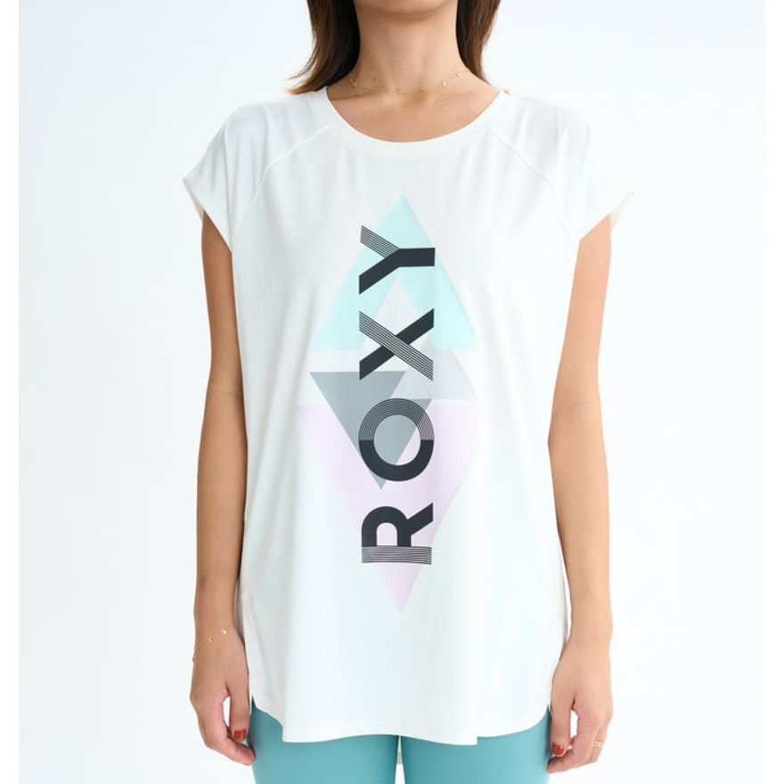 ロキシー（ROXY）（レディース）GEOMETRIC フィットネス 半袖Tシャツ 25FWRST254534WHT