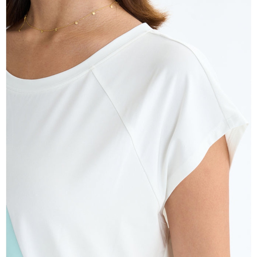 ロキシー（ROXY）（レディース）GEOMETRIC フィットネス 半袖Tシャツ 25FWRST254534WHT