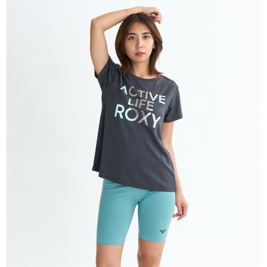 ロキシー（ROXY）（レディース）ACTIVE LIFE フィットネス 半袖Tシャツ 25FWRST254535GRY