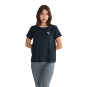 (レディース)MY 1ST ROXY フィットネス 半袖Tシャツ 25FWRST254536BLK