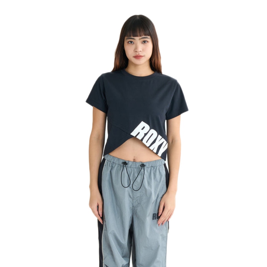 ロキシー（ROXY）（レディース）NAIL IT フィットネス 半袖Tシャツ 25FWRST254544BLK