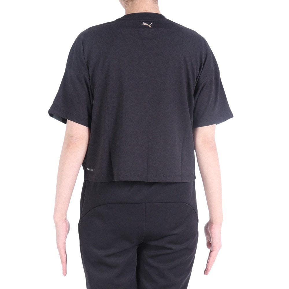 プーマ（PUMA）（レディース）トレインエッジ クロップ 半袖Tシャツ 525206 01 BLK