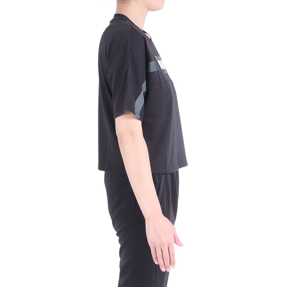 プーマ（PUMA）（レディース）トレインエッジ クロップ 半袖Tシャツ 525206 01 BLK