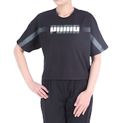 プーマ（PUMA）（レディース）トレインエッジ クロップ 半袖Tシャツ 525206 01 BLK