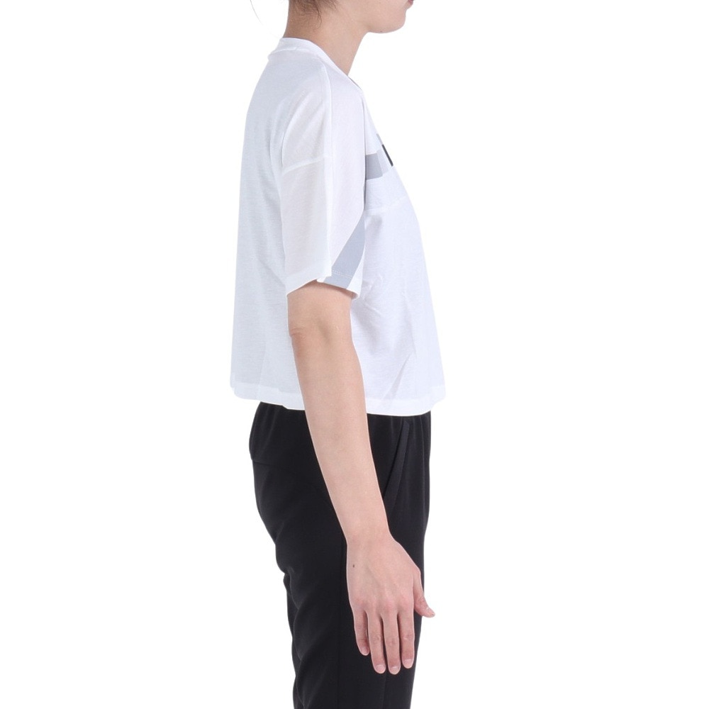 プーマ（PUMA）（レディース）トレインエッジ クロップ 半袖Tシャツ 525206 02 WHT