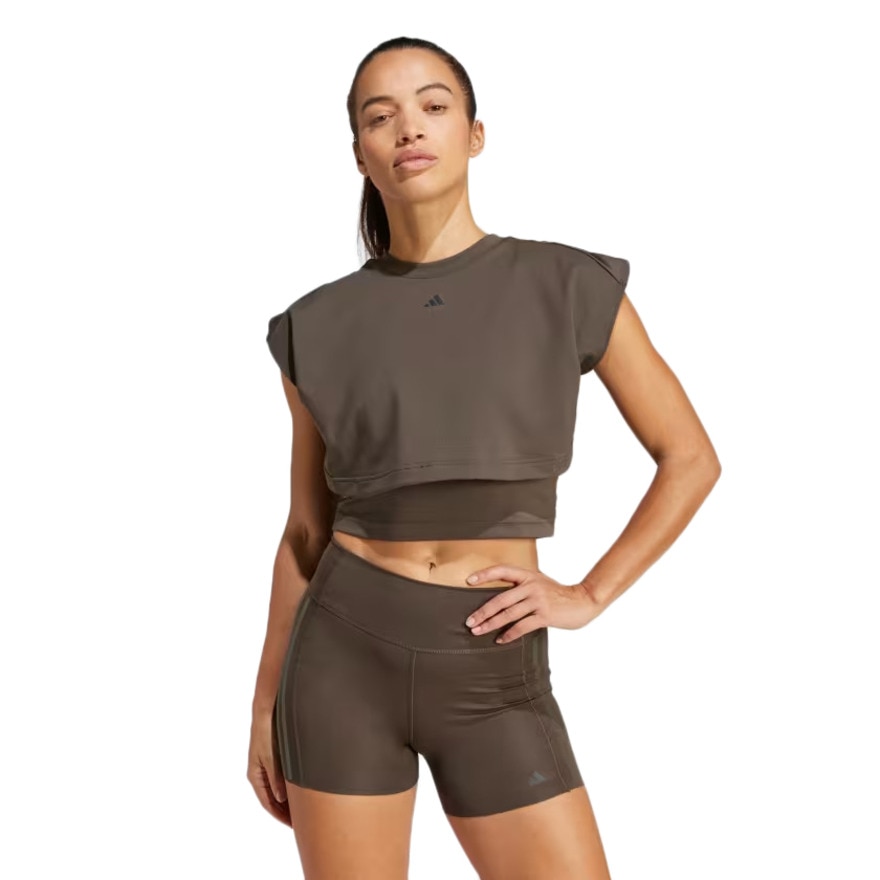 アディダス（adidas）（レディース）パワー ボクシー フレンチテリー スリーストライプス タンクトップ JUC78-IW3187