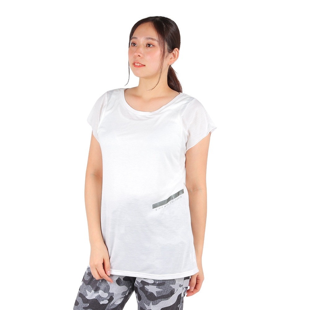 ジーフィット（G-FIT）（レディース）Tシャツ レディース フレンチスリーブトップ GA-C651TS W