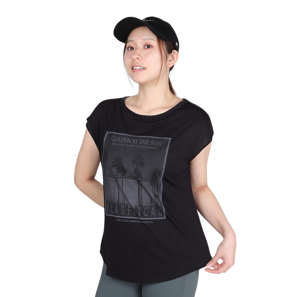 ジーフィット（G-FIT）（レディース）フレンチスリーブトップ GA-C671TS-B
