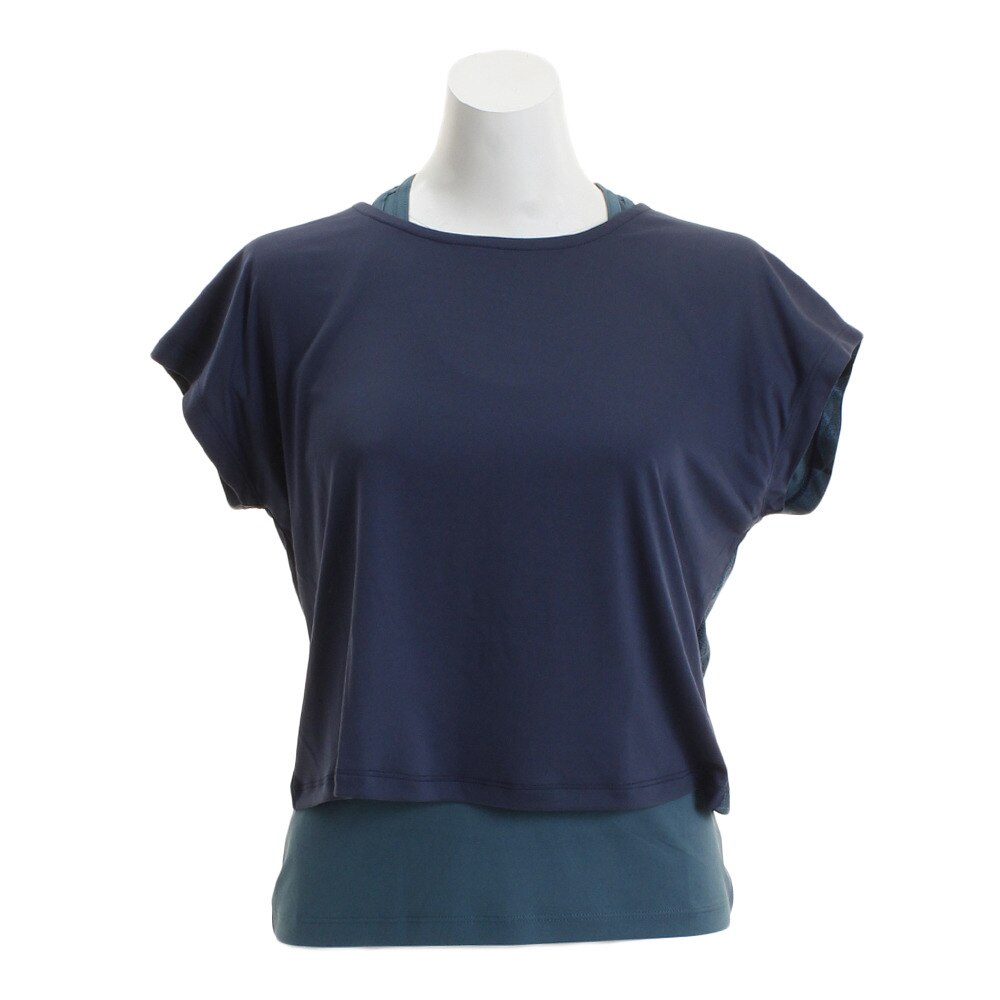  Tシャツ レディース フィットネス リーフ セット HU19SDSK821901NVY