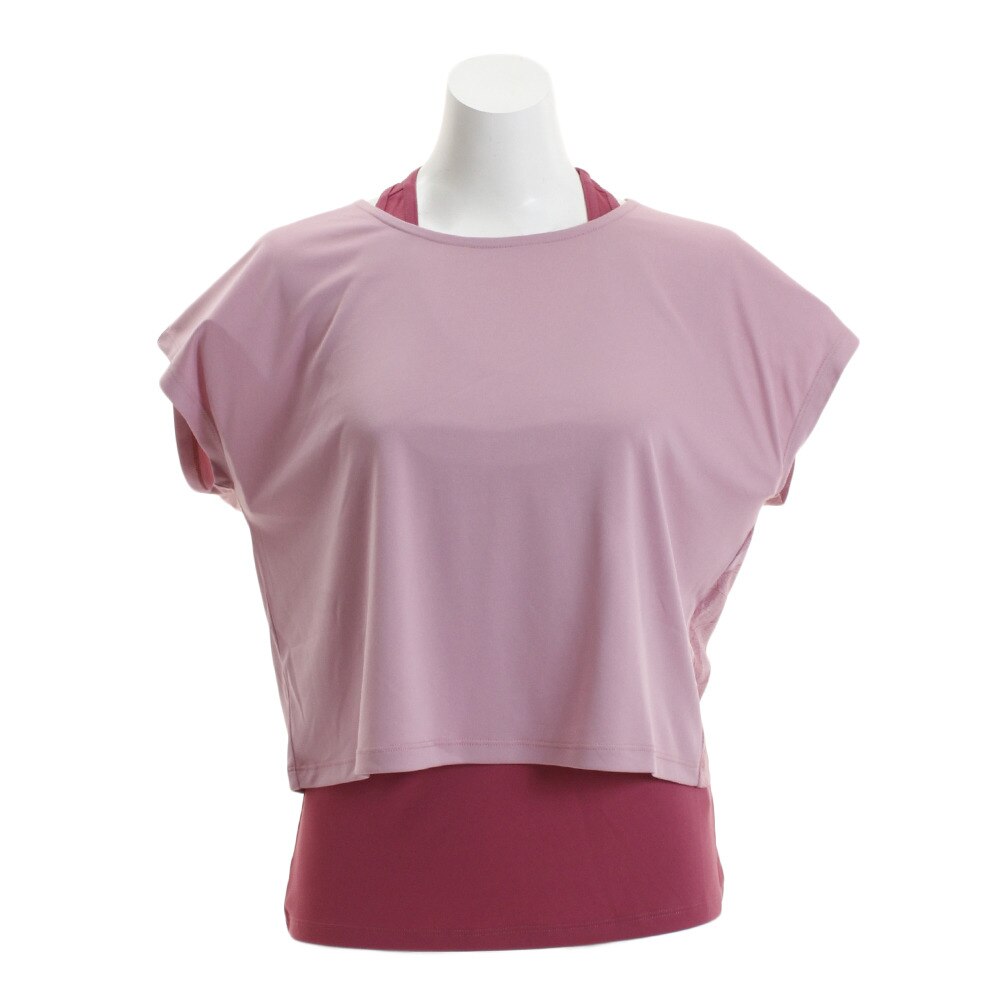  Tシャツ レディース フィットネス リーフ セット HU19SDSK821901PNK