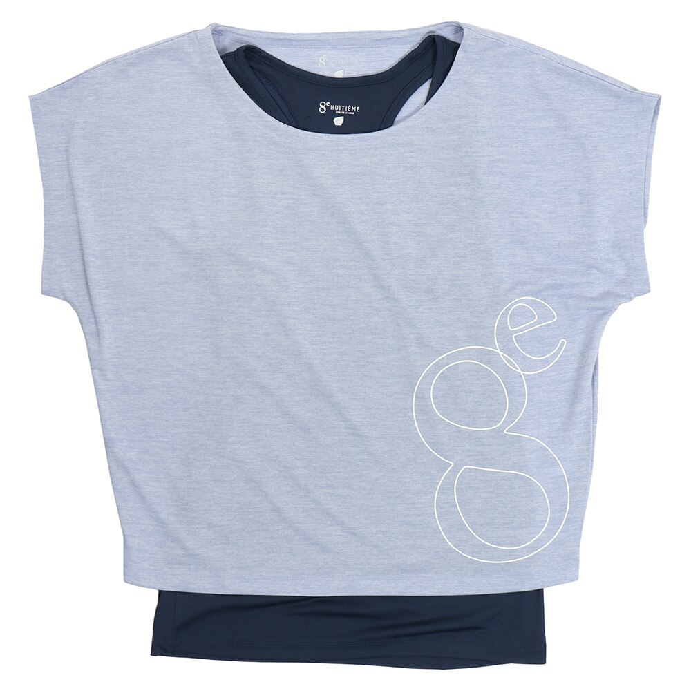  フィットネス 半袖Tシャツ タンクトップセット HU20SDSK821001LBLU