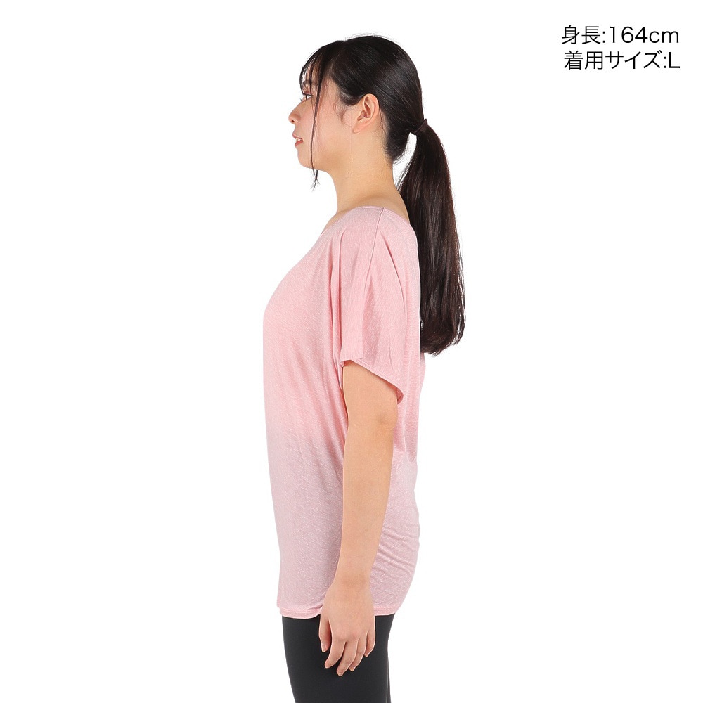 リアルストーン（RealStone）（レディース）Tシャツ レディース ヨガウェア アシンメトリートップ  RF-C016TS PI