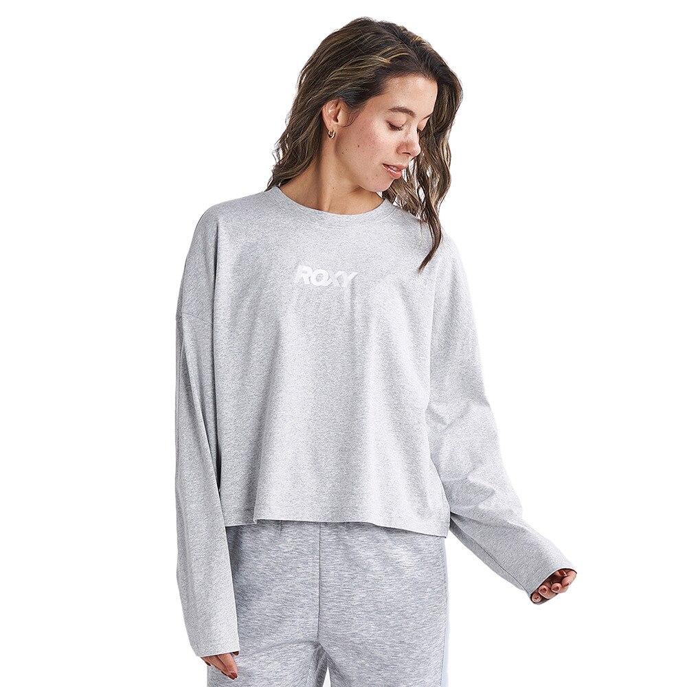 ロキシー（ROXY）（レディース）長袖シャツ レディース UVカット クルーネック  ITS TIME LS 23FWRLT234506GRY