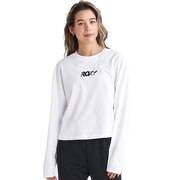 ロキシー(ROXY)(レディース)長袖シャツ レディース UVカット クルーネック  ITS TIME LS 23FWRLT234506WHT