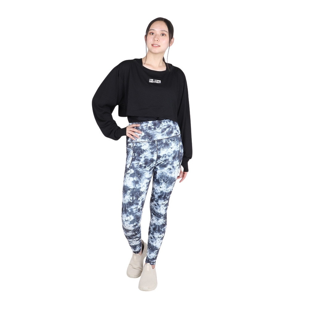 ハーレー（HURLEY）（レディース）ファントム クロップ タイダイ ボックス ロング スリーブ Tシャツ WUT2421032-BLK