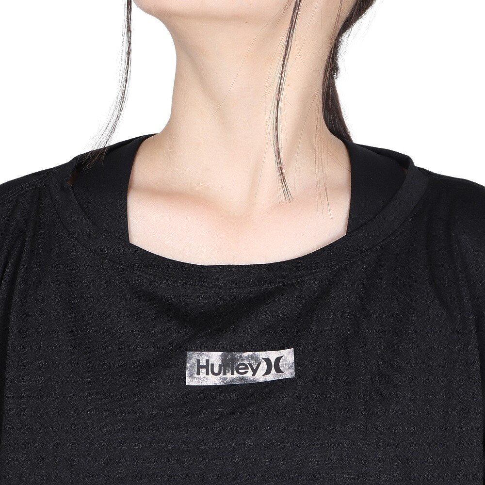 ハーレー（HURLEY）（レディース）ファントム クロップ タイダイ ボックス ロング スリーブ Tシャツ WUT2421032-BLK