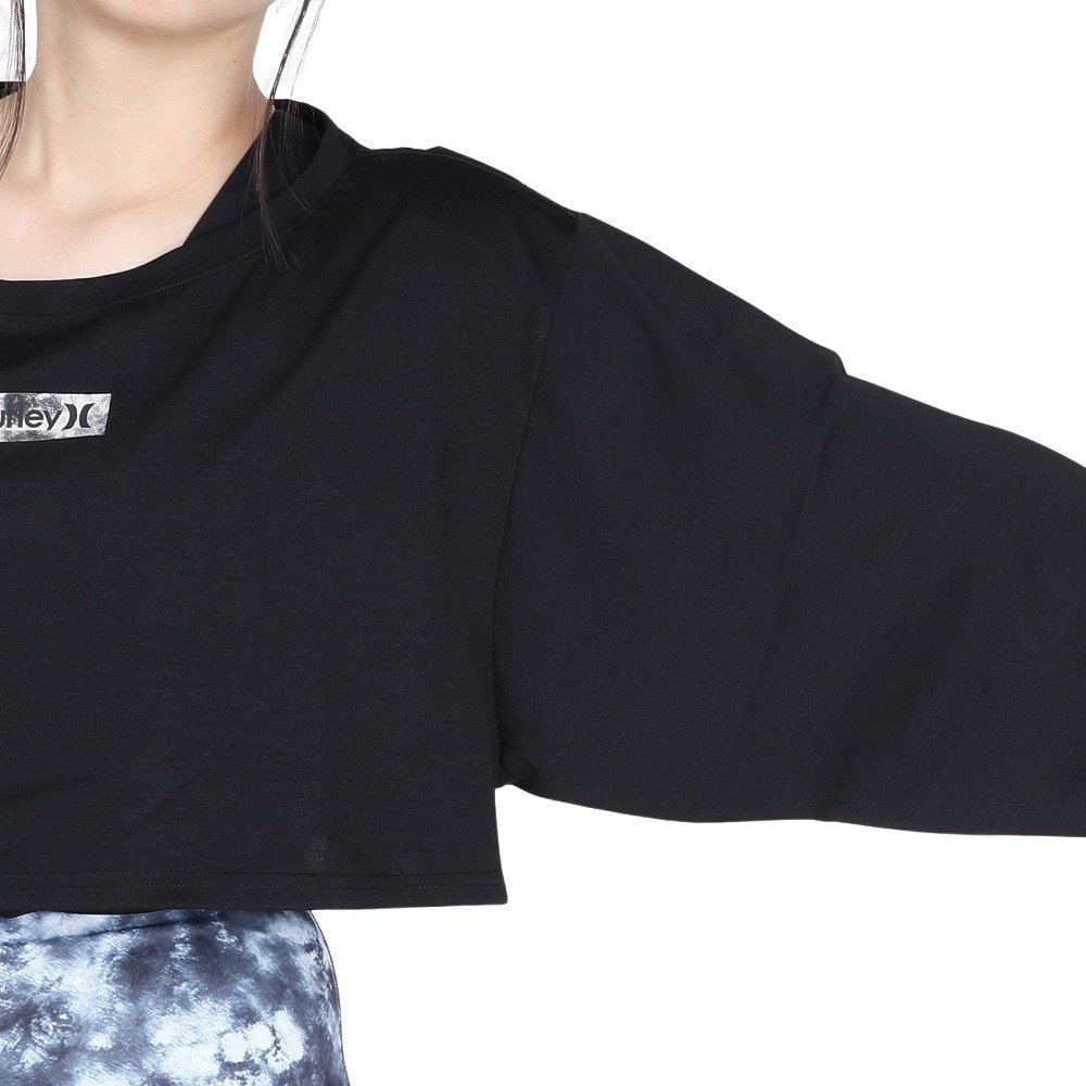 ハーレー（HURLEY）（レディース）ファントム クロップ タイダイ ボックス ロング スリーブ Tシャツ WUT2421032-BLK
