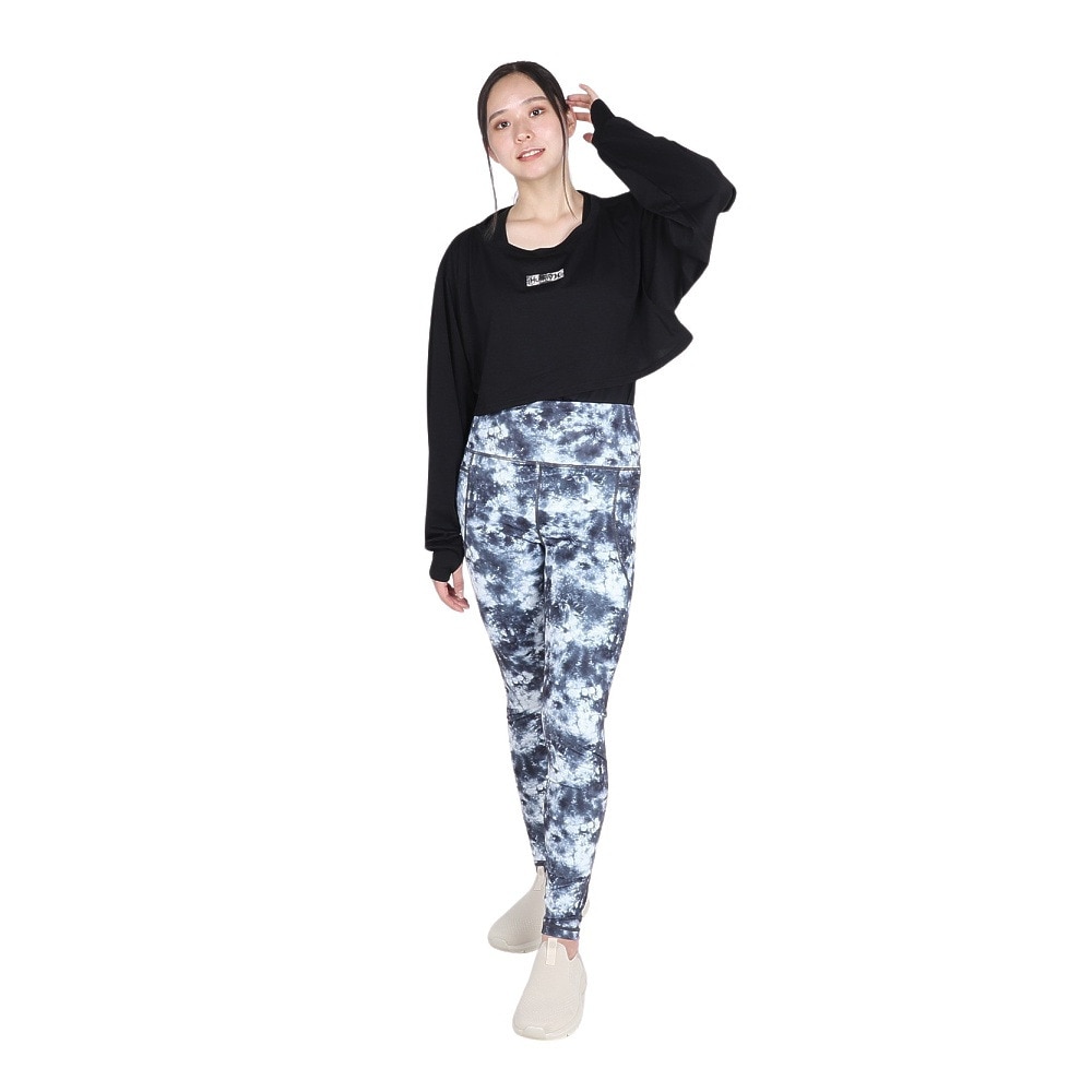 ハーレー（HURLEY）（レディース）ファントム クロップ タイダイ ボックス ロング スリーブ Tシャツ WUT2421032-BLK
