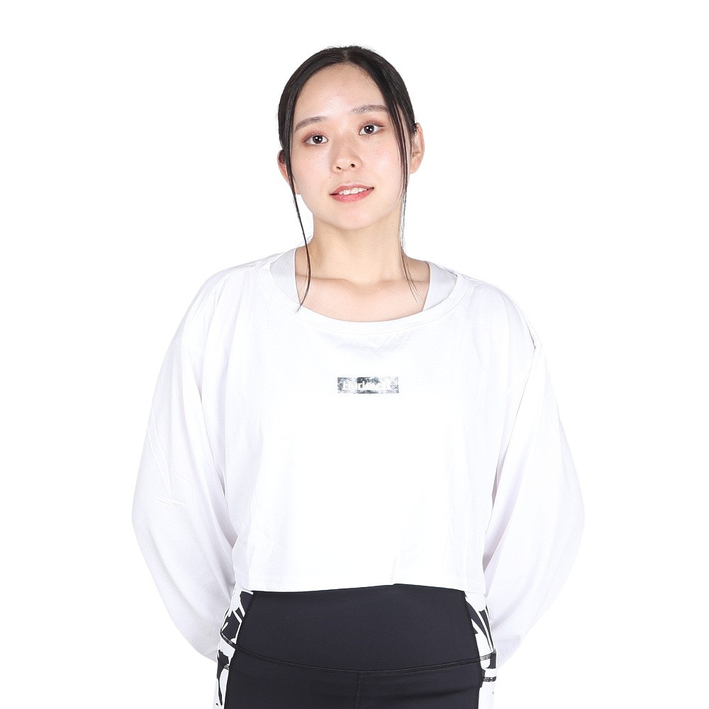 ハーレー（HURLEY）（レディース）ファントム クロップ タイダイ ボックス ロング スリーブ Tシャツ WUT2421032-WHT