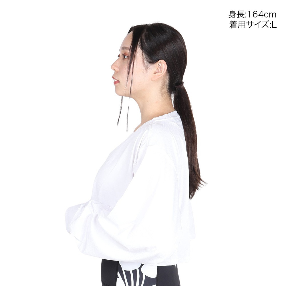 ハーレー（HURLEY）（レディース）ファントム クロップ タイダイ ボックス ロング スリーブ Tシャツ WUT2421032-WHT