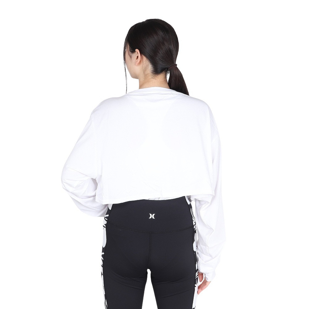 ハーレー（HURLEY）（レディース）ファントム クロップ タイダイ ボックス ロング スリーブ Tシャツ WUT2421032-WHT