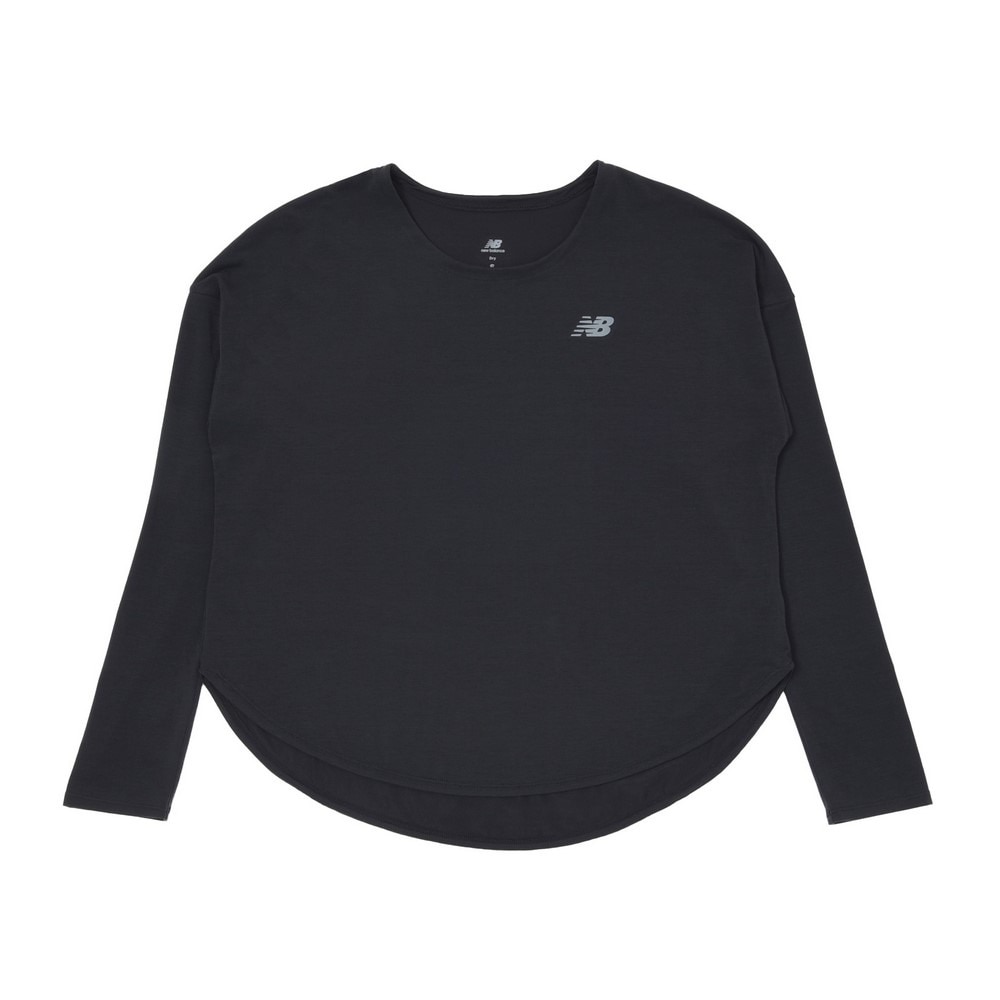 ニューバランス（new balance）（レディース）パフォーマンス 長袖 Tシャツ WT43102BK