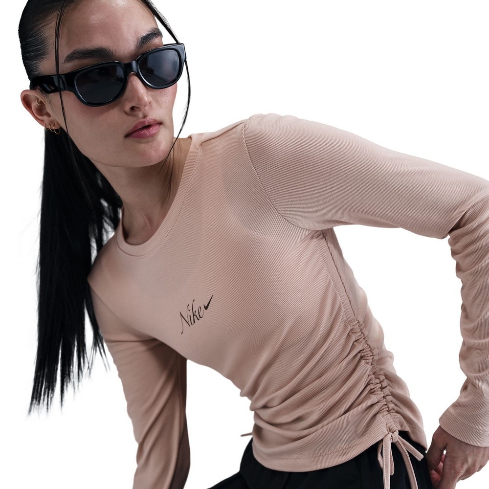 ナイキ（NIKE）（レディース）リブ ロングスリーブ クロップトップス HV5026-299
