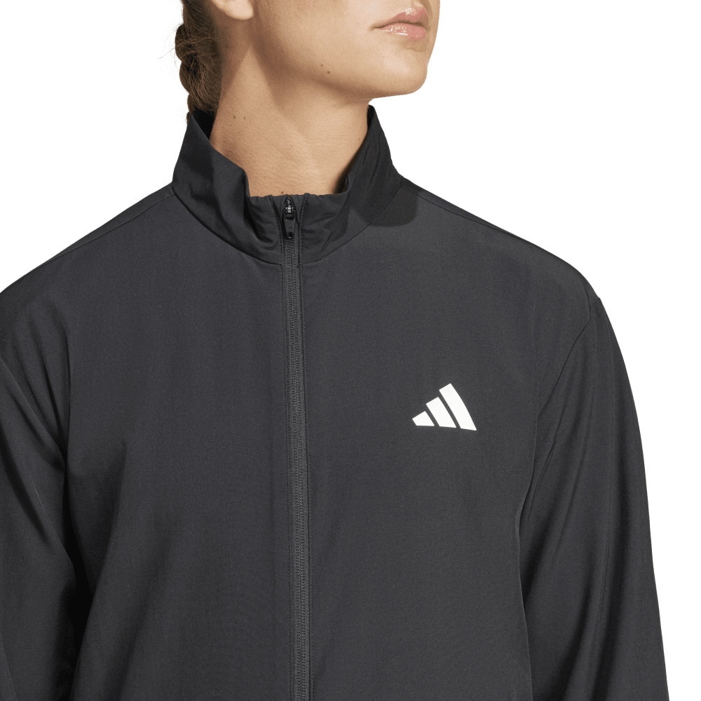 アディダス（adidas）（レディース）トレイン エッセンシャルズ スリーストライプス ウーブンジャケット KWC19-JD6539