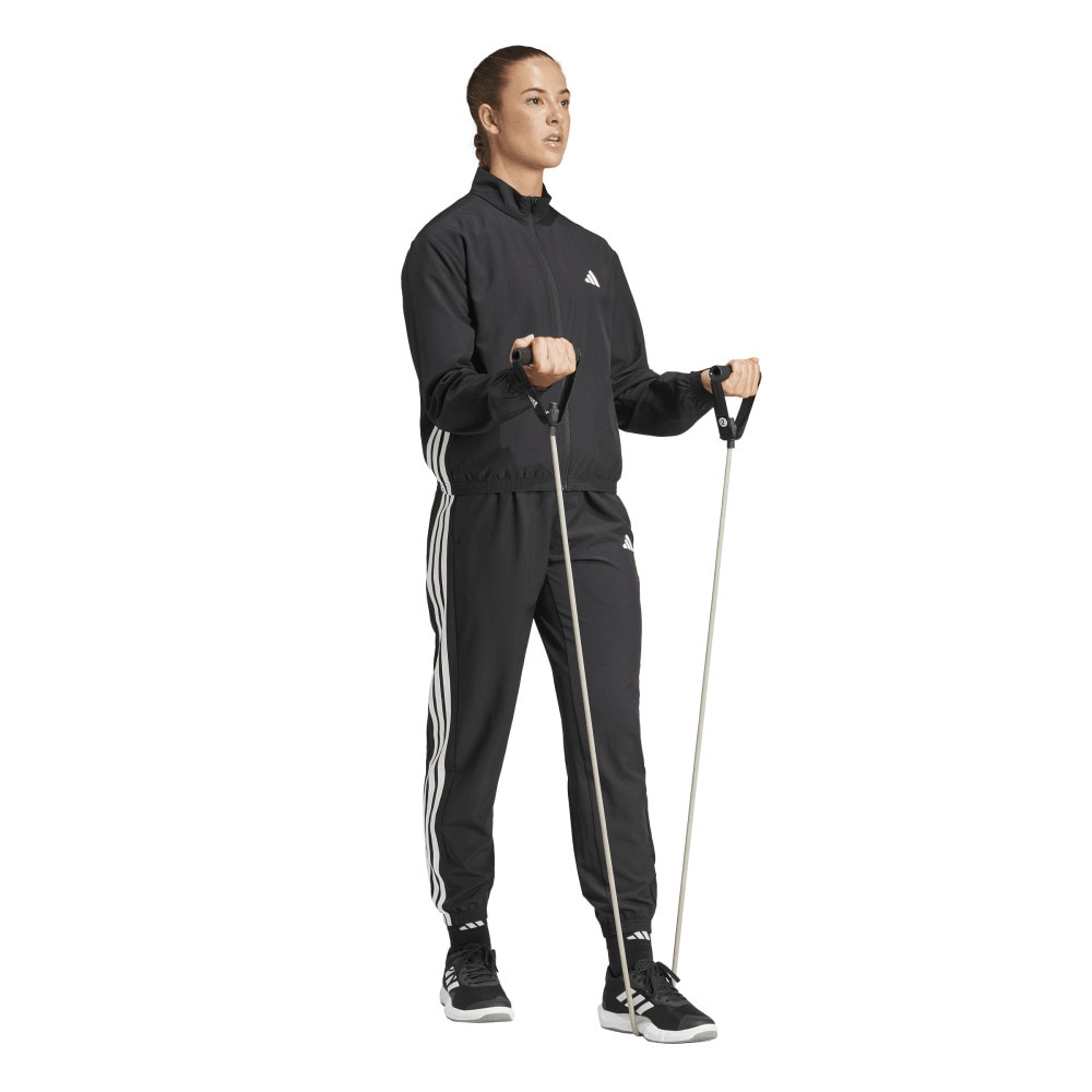 アディダス（adidas）（レディース）トレイン エッセンシャルズ スリーストライプス ウーブンジャケット KWC19-JD6539