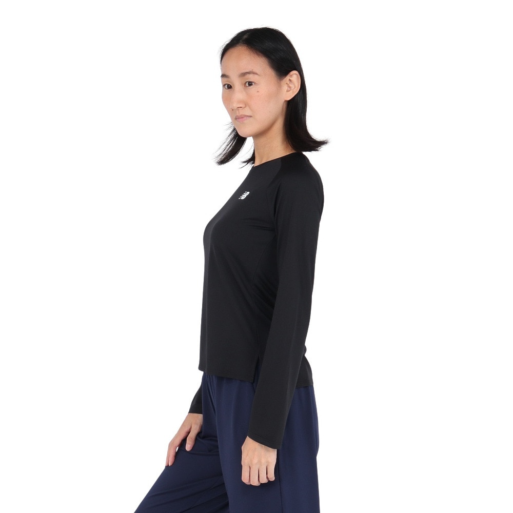 ニューバランス（new balance）（レディース）スポーツロングスリーブTシャツ AWT53404BK