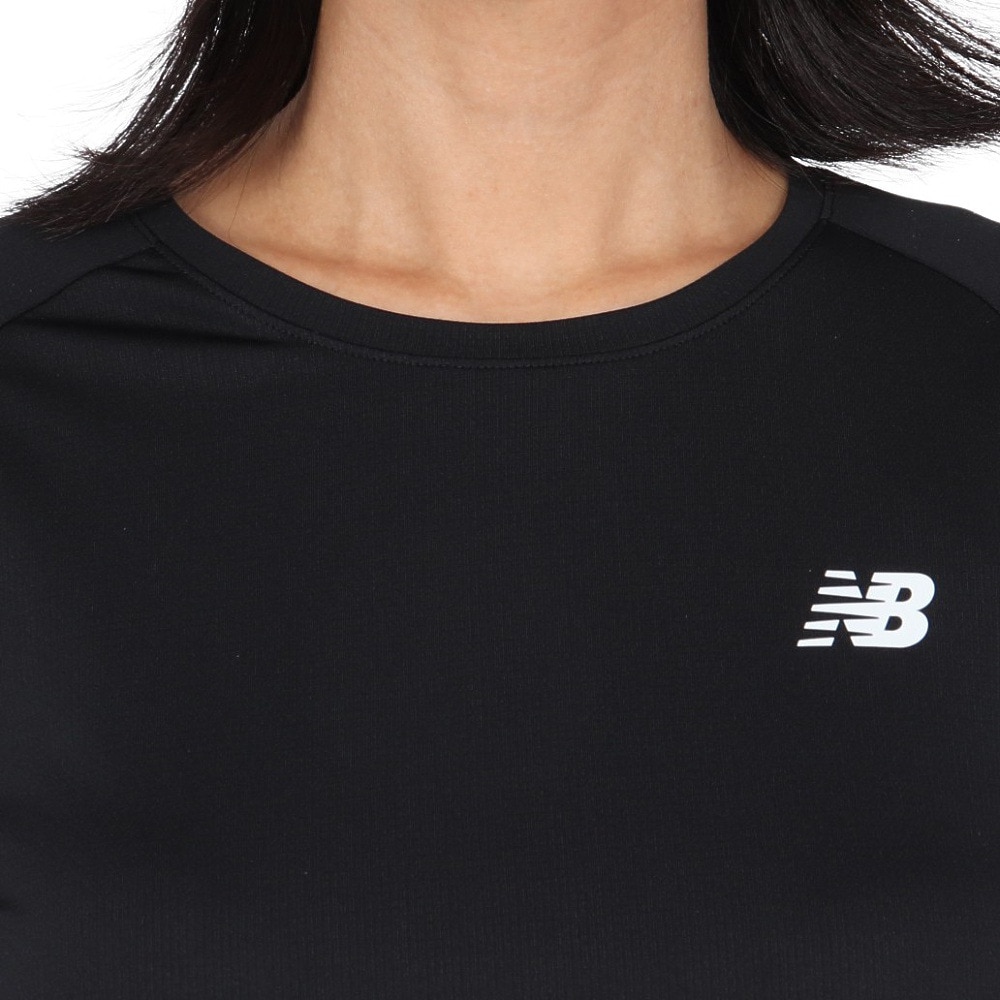 ニューバランス（new balance）（レディース）スポーツロングスリーブTシャツ AWT53404BK