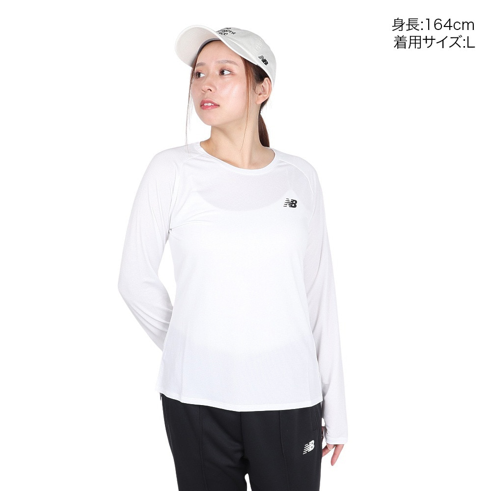 ニューバランス（new balance）（レディース）スポーツ長袖Tシャツ AWT53404WT