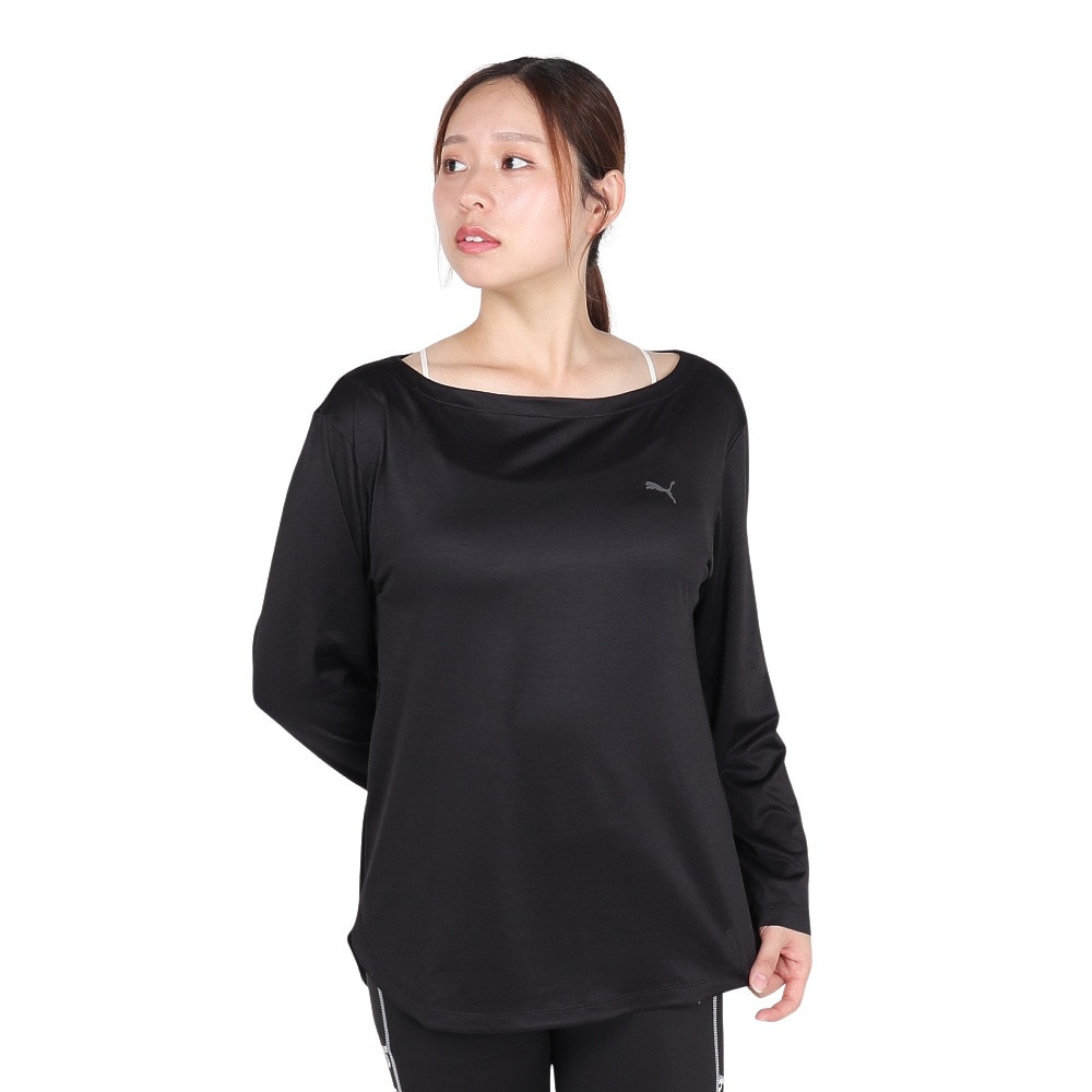 プーマ（PUMA）（レディース）トレーニング スタジオ 長袖Tシャツ 527987 01 BLK