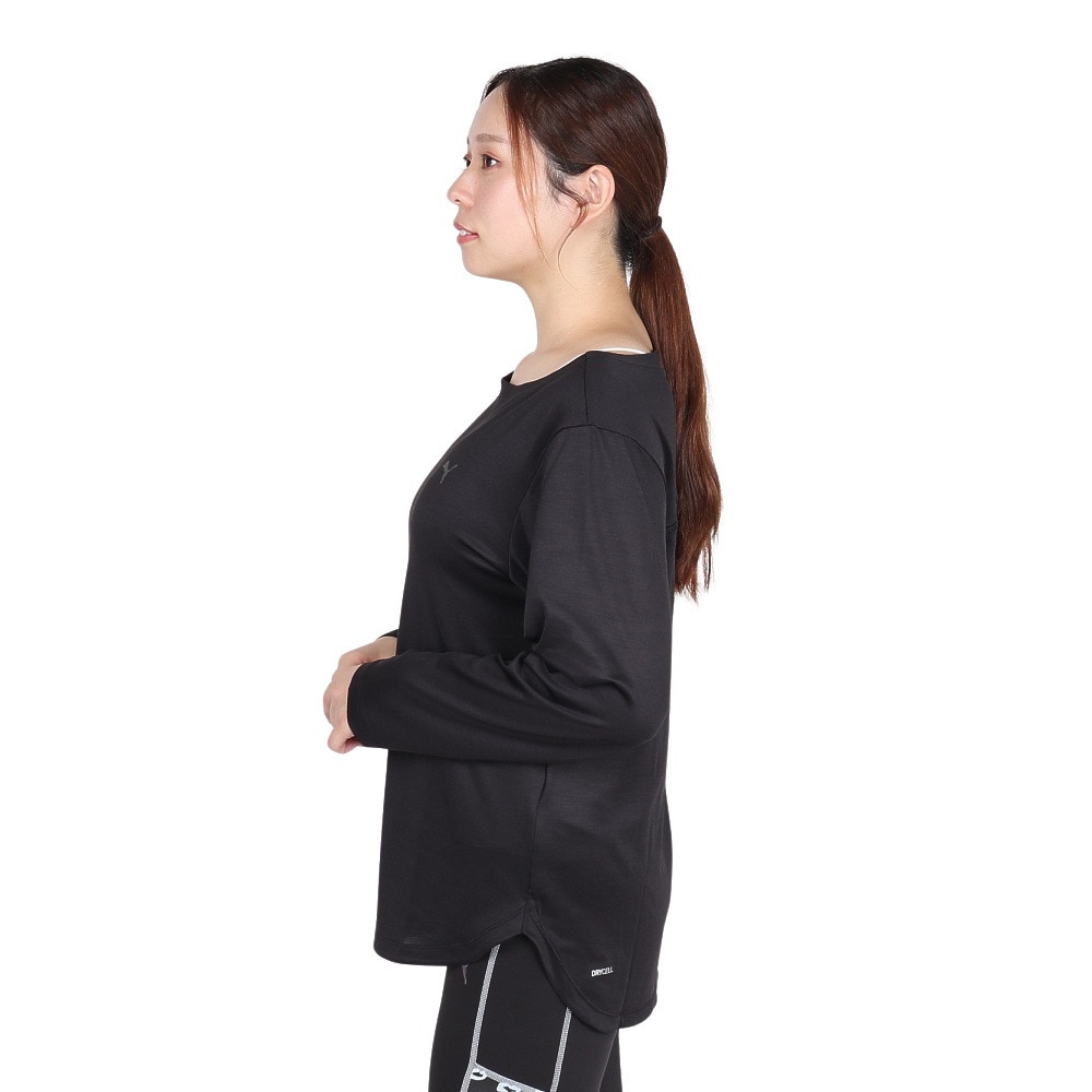 プーマ（PUMA）（レディース）トレーニング スタジオ 長袖Tシャツ 527987 01 BLK