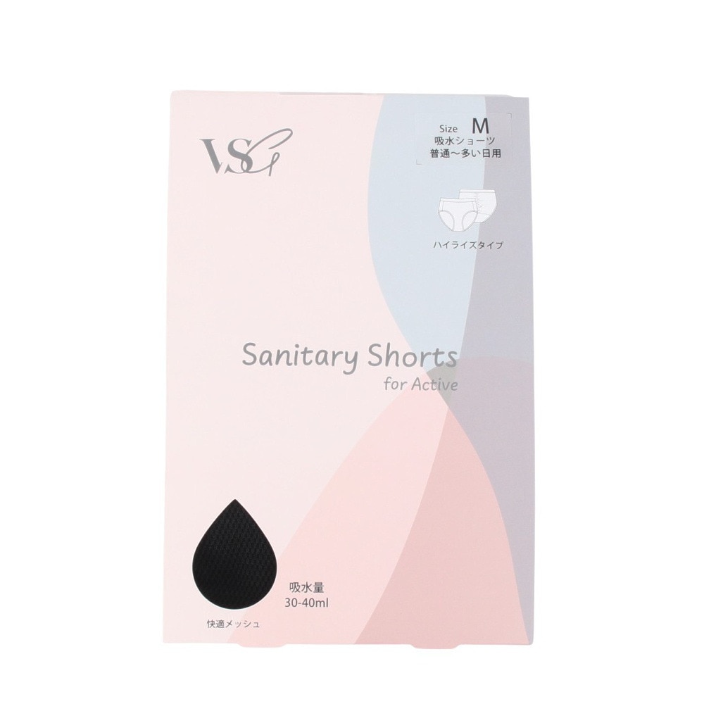 ジーフィット（G-FIT）（レディース）ビスジー Sanitary 吸水ショーツ VS-I004S-S-BLK