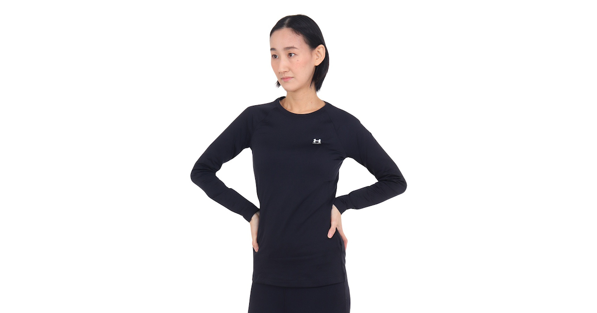 アンダーアーマー（UNDER ARMOUR）（レディース）コールドギアアーマー クルーシャツ 1375480 001 スポーツ用品は