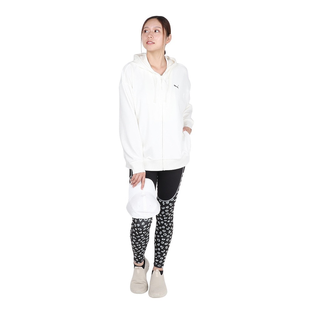 プーマ（PUMA）（レディース）トレーニング トレイン エッジ ニット フルジップ フーディ 527991 87 OWHT