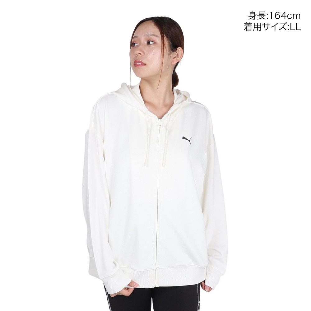プーマ（PUMA）（レディース）トレーニング トレイン エッジ ニット フルジップ フーディ 527991 87 OWHT