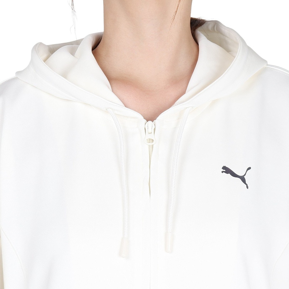 プーマ（PUMA）（レディース）トレーニング トレイン エッジ ニット フルジップ フーディ 527991 87 OWHT
