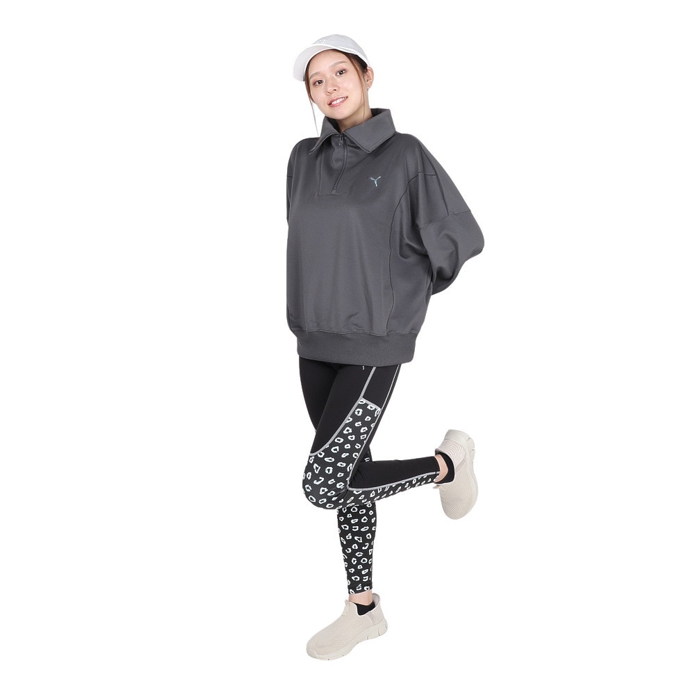 プーマ（PUMA）（レディース）トレーニング トレイン エッジ ニット ハーフジップ トップ 528077 44 BLK