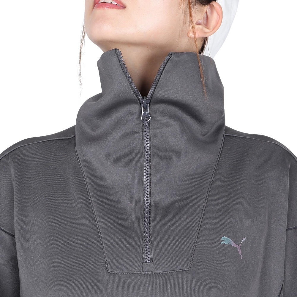 プーマ（PUMA）（レディース）トレーニング トレイン エッジ ニット ハーフジップ トップ 528077 44 BLK