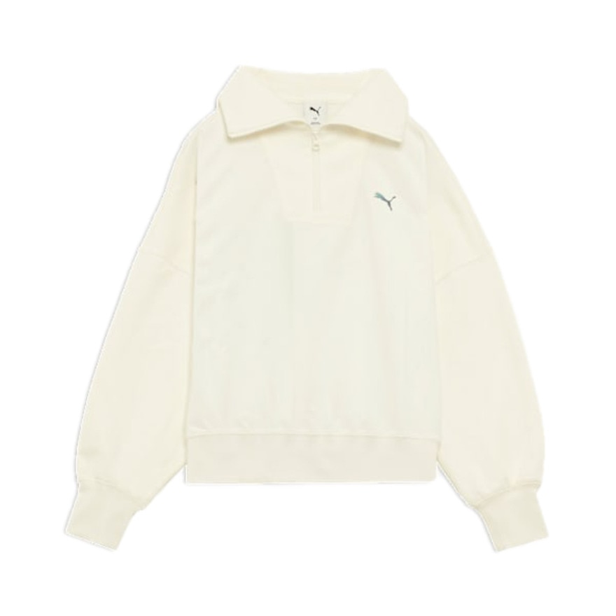 プーマ（PUMA）（レディース）トレーニング トレイン エッジ ニット ハーフジップ トップ 528077 87 OWHT