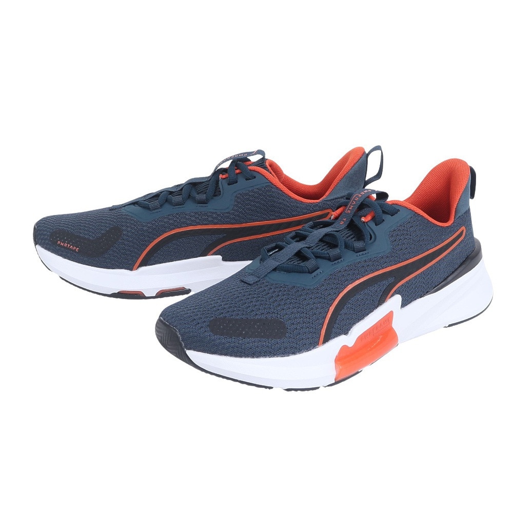 プーマ（PUMA）（メンズ）スポーツシューズ パワーフレーム 2  紺 こん ネイビー 37797007 スニーカー カジュアル クッション 軽量 反発力 フィットネス