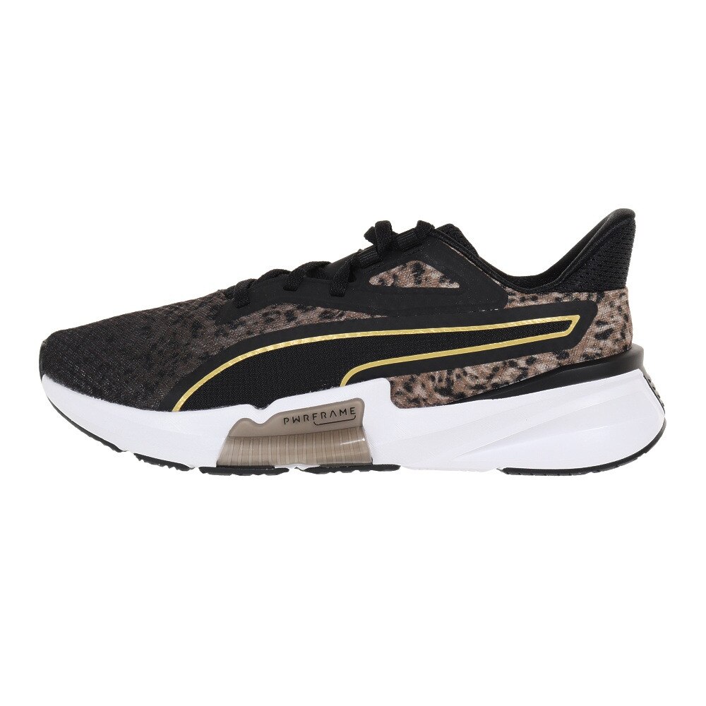 プーマ（PUMA）（レディース）パワーフレーム サファリグラム 37697801 フィットネス ジム ブラック 黒 レディース スニーカー シューズ  室内 運動靴