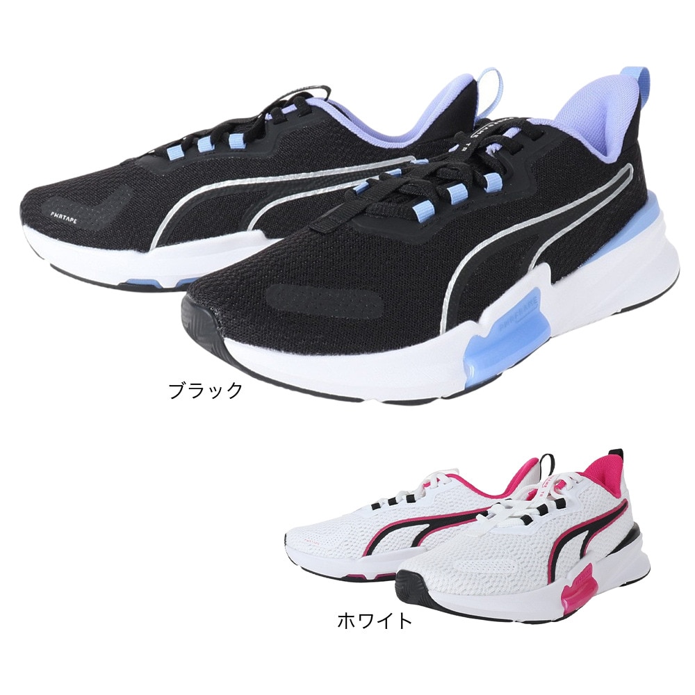 プーマ（PUMA）（レディース）スポーツシューズ パワーフレーム 2 白 しろ シロ ホワイト 37789104 トレーニング ランニング スポーツ スタジオ 軽量 柔軟性